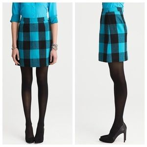 Banana republic buffalo check skirt
